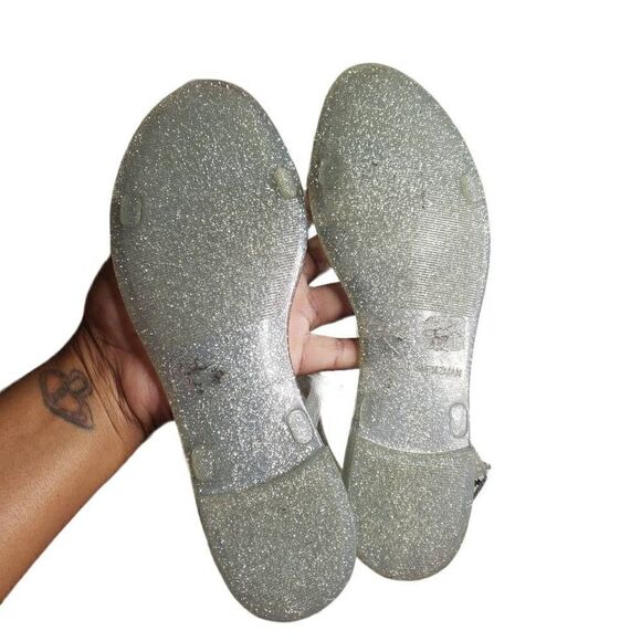 Stuart Weitzman Mellie Jelly Sandal Size 7 Clear/Silver Metallic‎ - Picture 5 of 9